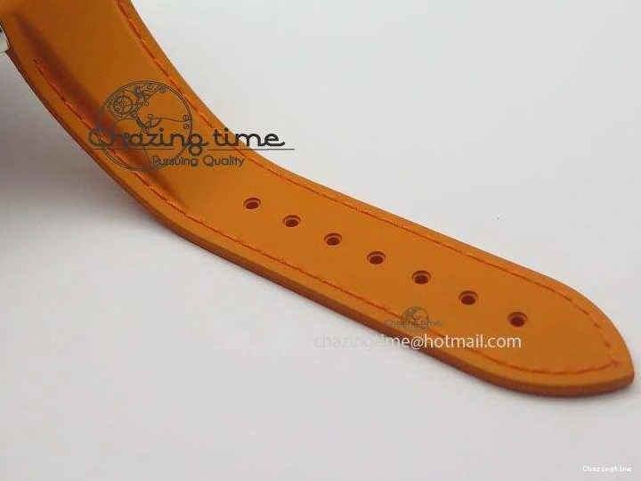 0417 Breathable Planet Ocean SS Bp Maker 45mm Orange Bezel On Orange Rubber Strap A 8221